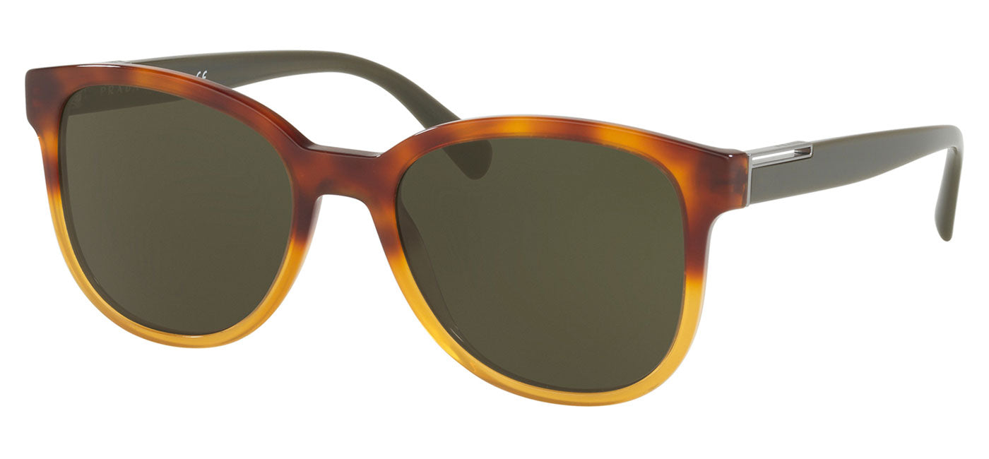 Prada PR 08US Sunglasses - Tortoise & Yellow / Dark Green