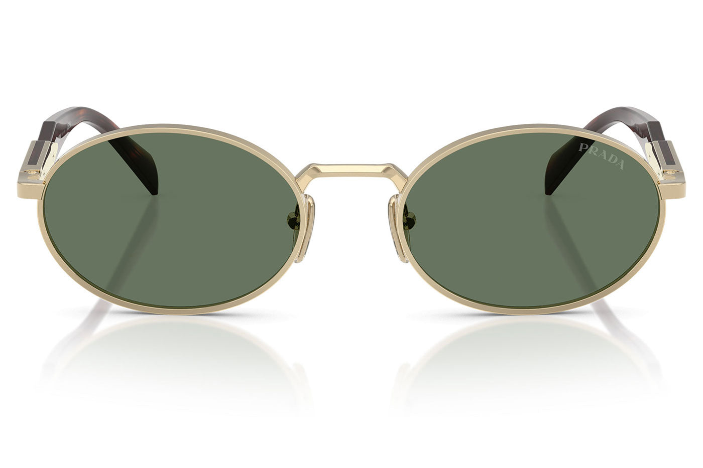 Prada PR 65ZS Sunglasses - Pale Gold / Dark Green