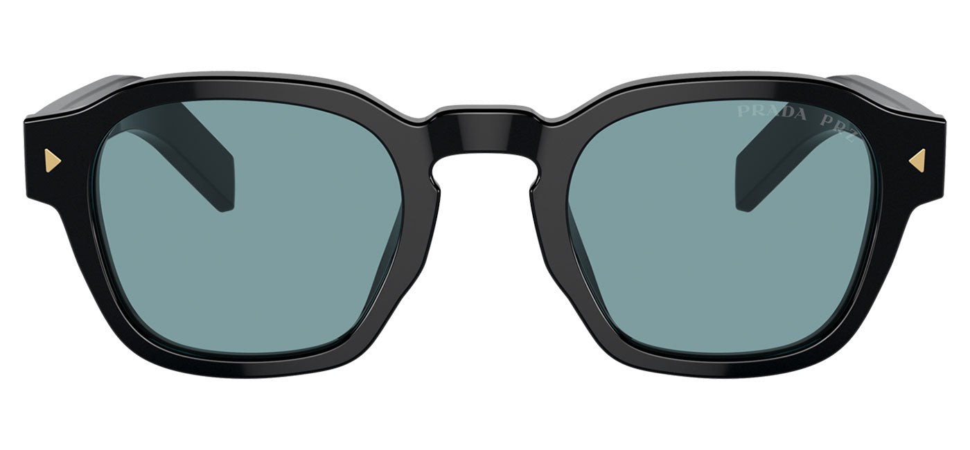 Prada PR A16S Sunglasses - Black / Green Polarised