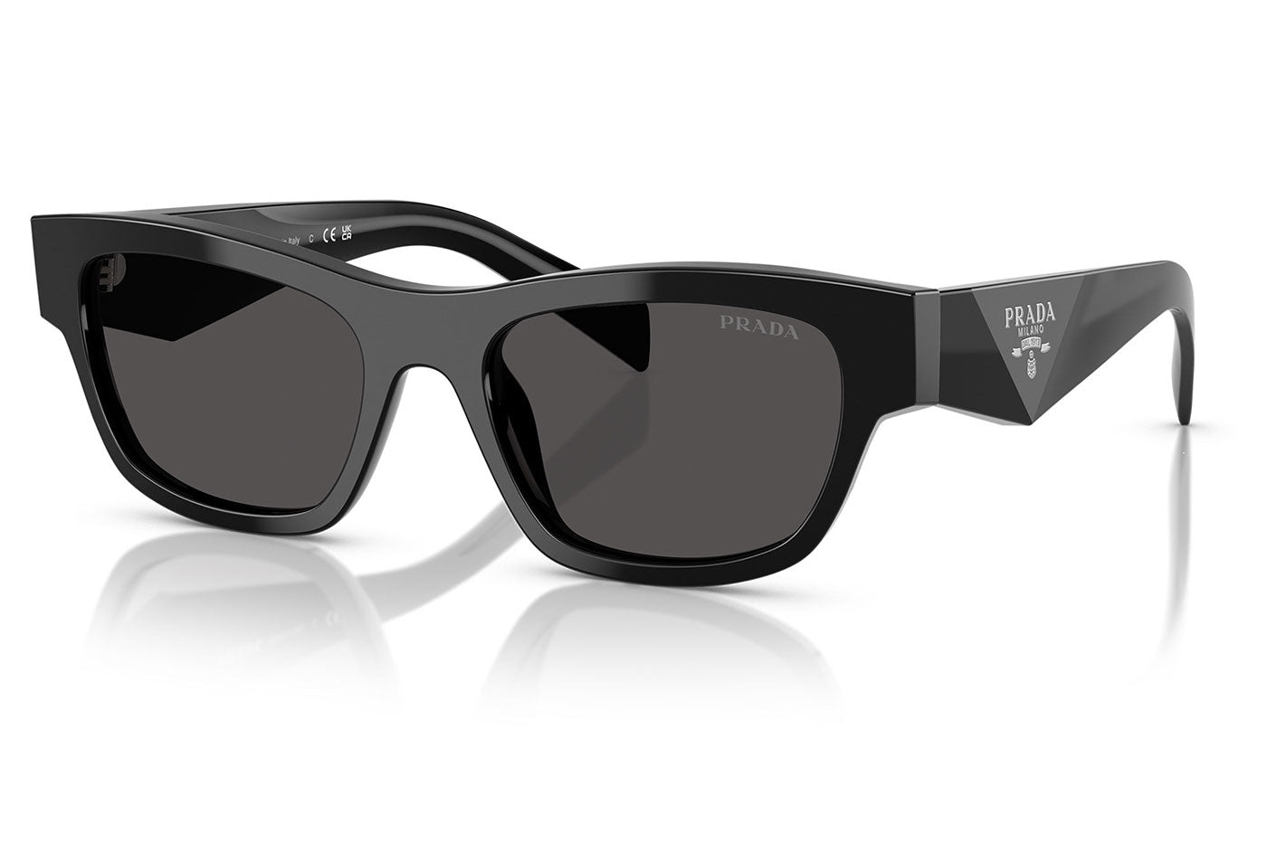 Prada PR B09S Sunglasses - Black / Dark Grey