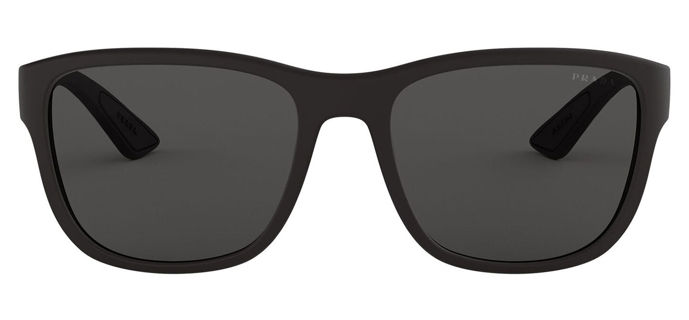 Prada Linea Rossa PS 01US Sunglasses - Black Rubber / Grey