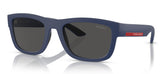 Prada Linea Rossa PS 01ZS Sunglasses - Black Rubber / Dark Grey