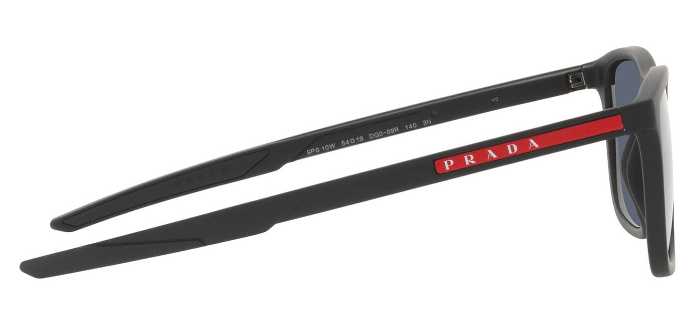 Prada Linea Rossa PS 10WS Sunglasses - Black Rubber / Blue