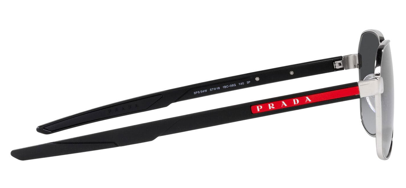 Prada Linea Rossa PS 54WS Sunglasses - Silver / Grey Gradient Polarised