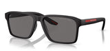 Prada Linea Rossa PS 05YS Sunglasses - Black Rubber / Dark Grey Polarised