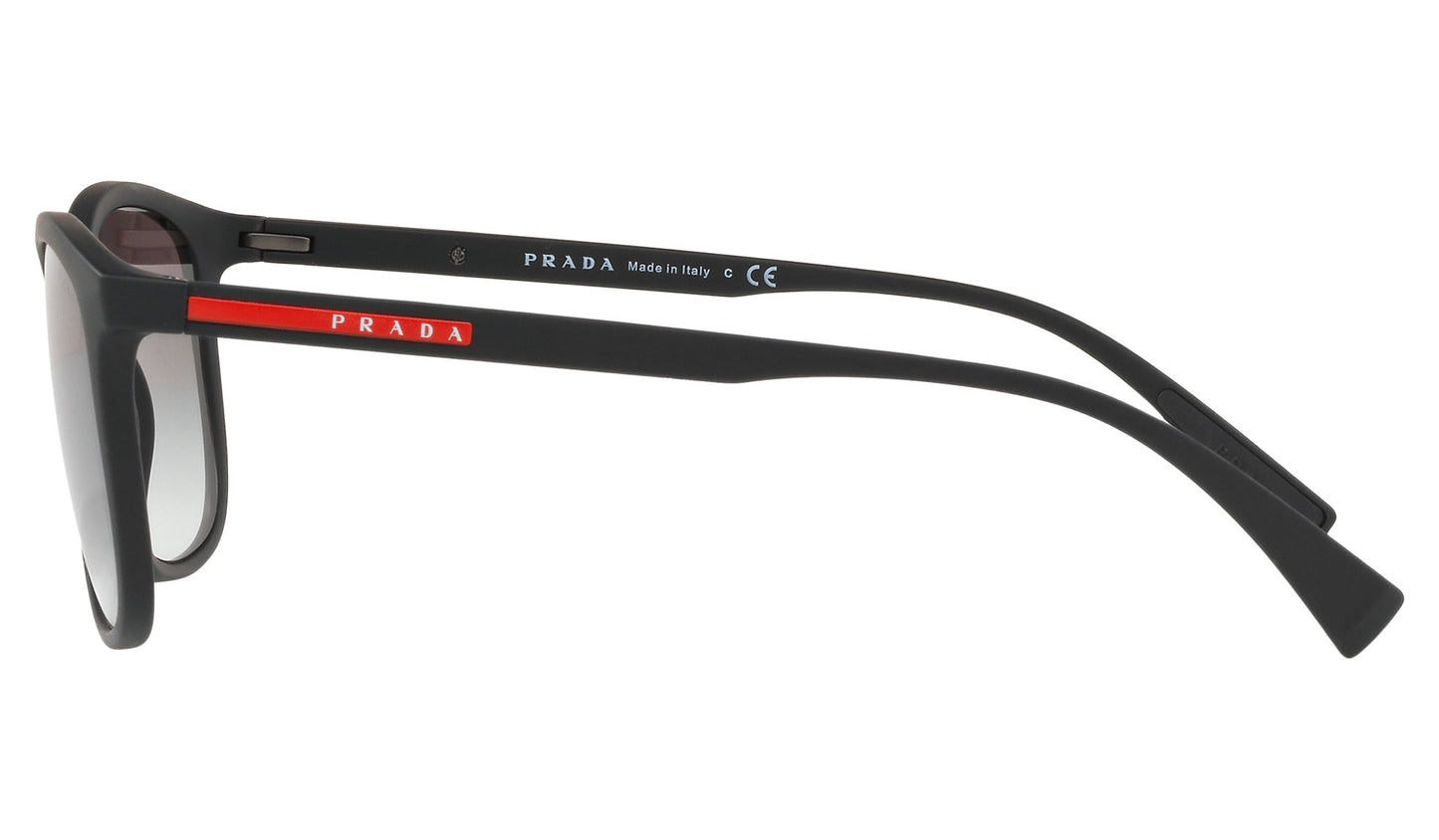 Prada Linea Rossa PS 01TSF Sunglasses - Black Rubber / Grey Gradient