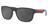 Prada Linea Rossa PS 01US Sunglasses - Grey Rubber / Grey Mirror Black