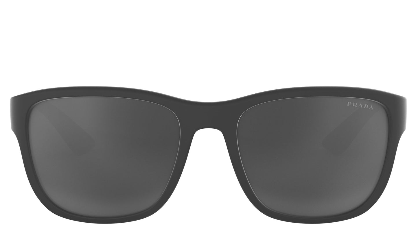 Prada Linea Rossa PS 01US Sunglasses - Grey Rubber / Grey Mirror Black