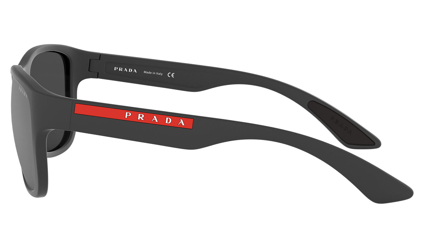 Prada Linea Rossa PS 01US Sunglasses - Grey Rubber / Grey Mirror Black
