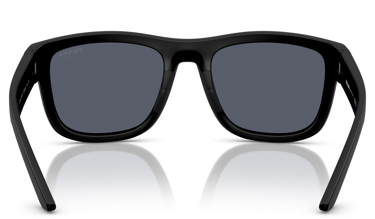 Prada Linea Rossa PS 01ZS Sunglasses - Matte Black / Dark Blue Mirror Violet