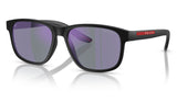 Prada Linea Rossa PS 06YS Sunglasses - Matte Black / Dark Blue Mirror Violet