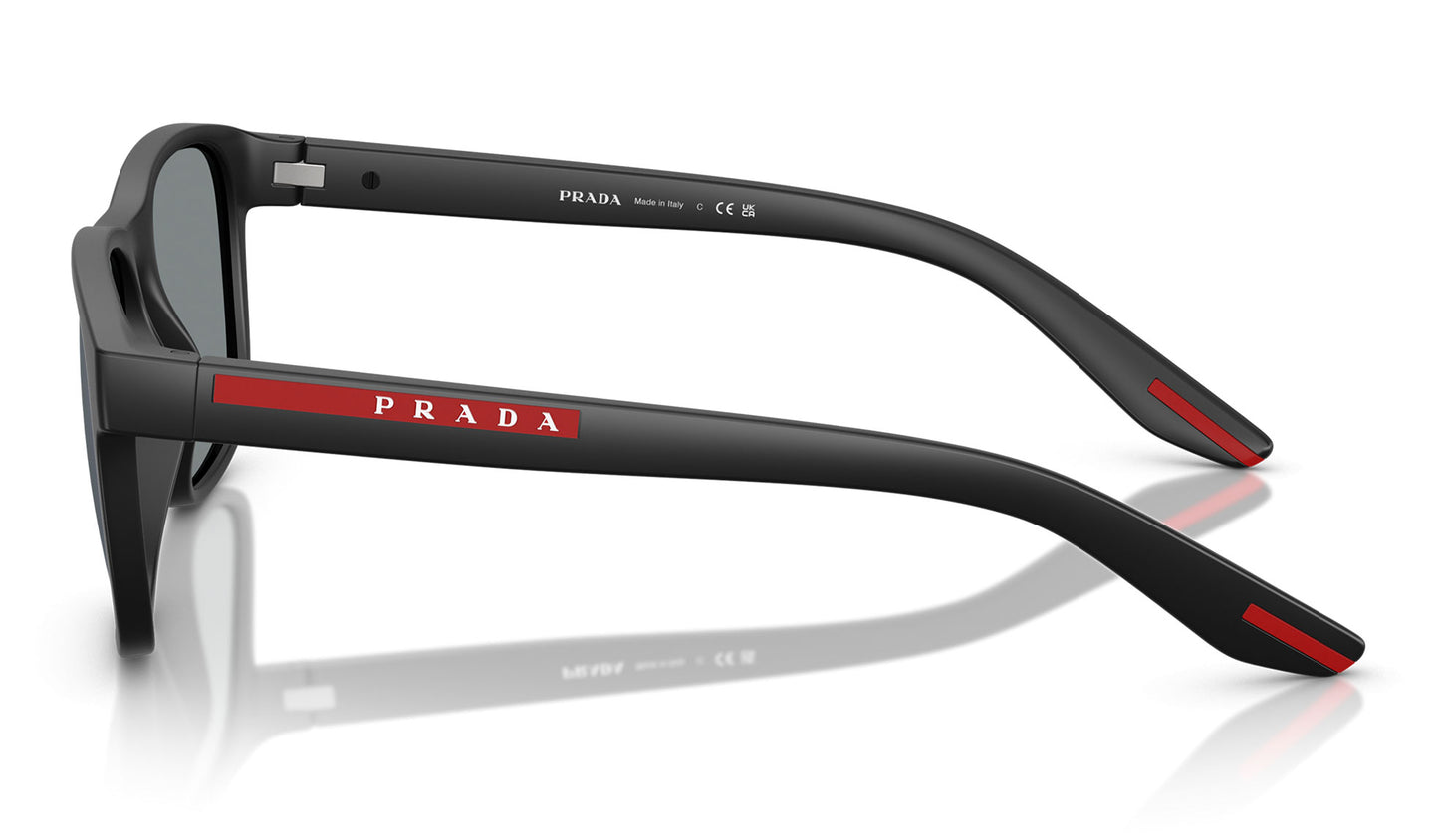 Prada Linea Rossa PS 06YS Sunglasses - Matte Black / Dark Blue Mirror Violet