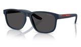 Prada Linea Rossa PS 06YS Sunglasses - Rubber Blue / Dark Grey