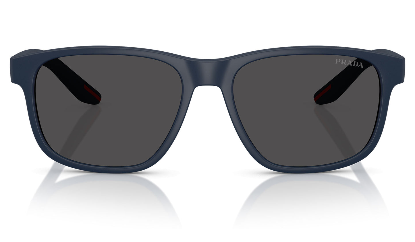 Prada Linea Rossa PS 06YS Sunglasses - Rubber Blue / Dark Grey