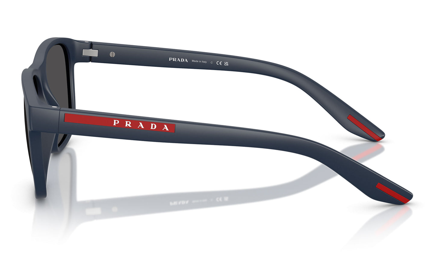 Prada Linea Rossa PS 06YS Sunglasses - Rubber Blue / Dark Grey