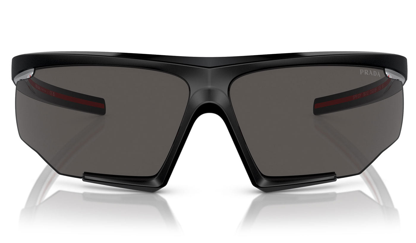 Prada Linea Rossa PS 07YS Sunglasses - Black Rubber / Dark Grey