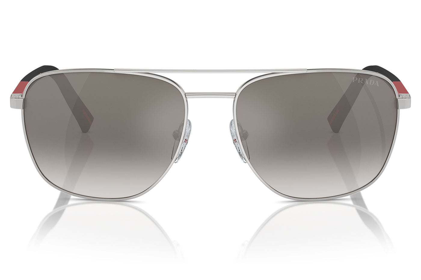 Prada Linea Rossa PS 54ZS Sunglasses - Silver / Gradient Grey Mirror Silver