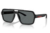 Prada Linea Rossa PS A06S Sunglasses - Black Rubbero / Polar Dark Grey