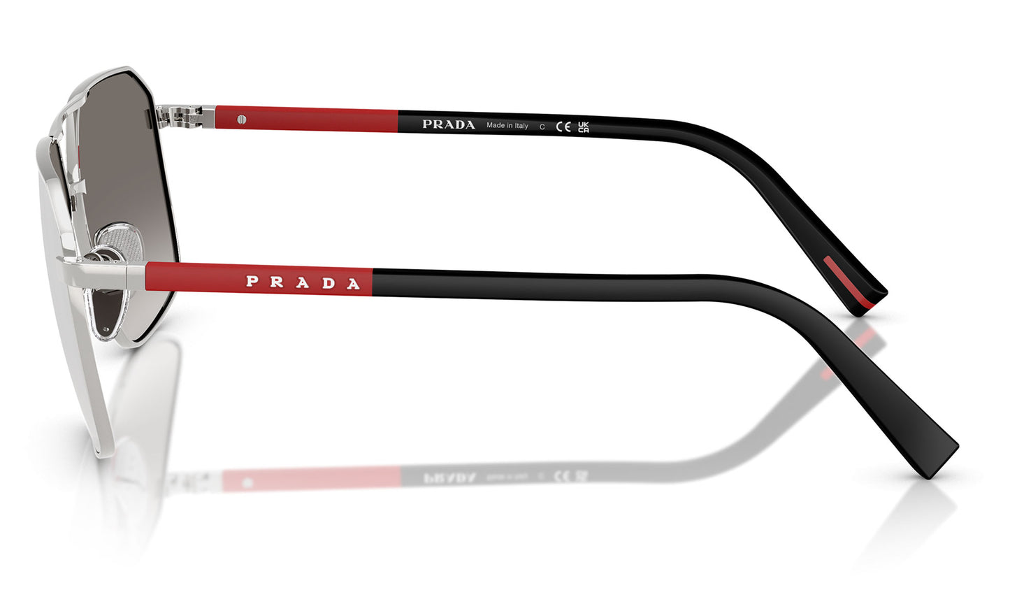 Prada Linea Rossa PS A50S Sunglasses - Silver / Gradient Grey Mirror Silver