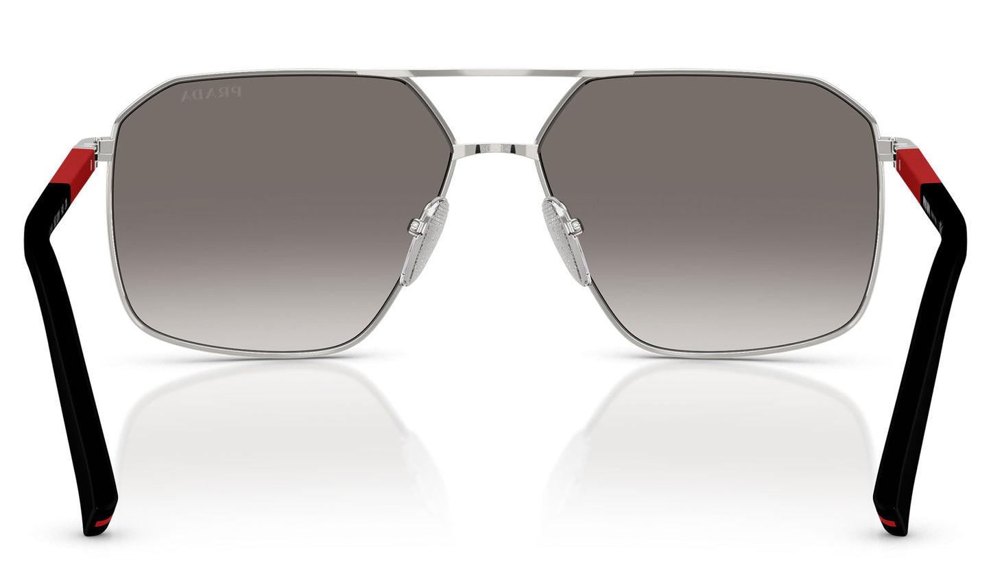Prada Linea Rossa PS A50S Sunglasses - Silver / Gradient Grey Mirror Silver