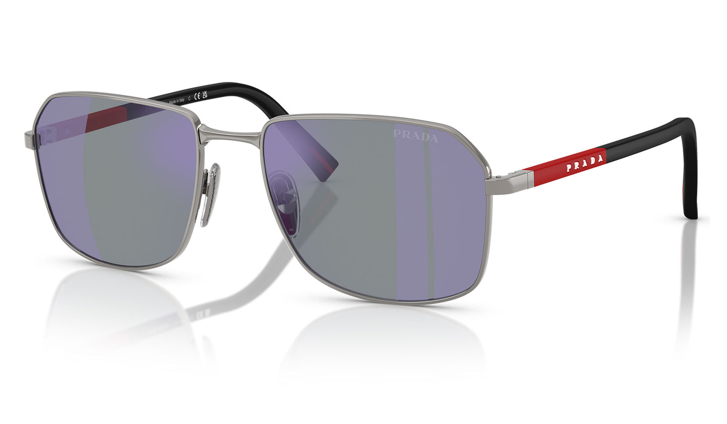 Prada Linea Rossa PS A51S Sunglasses - Gunmetal / Dark Blue Mirror Violet