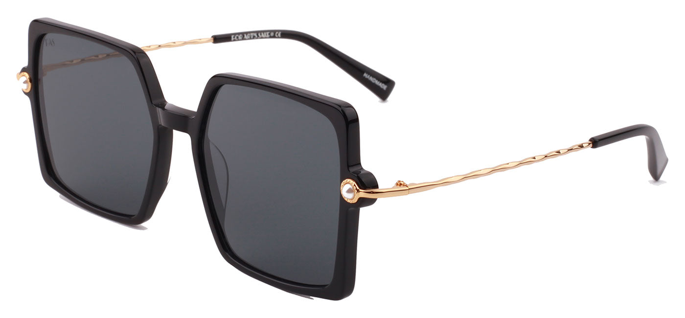 For Art's Sake Moxie Sunglasses - Black & Gold / Black