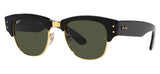 Ray-Ban RB0316S Mega Clubmaster Sunglasses - Black on Gold / Green Classic G-15