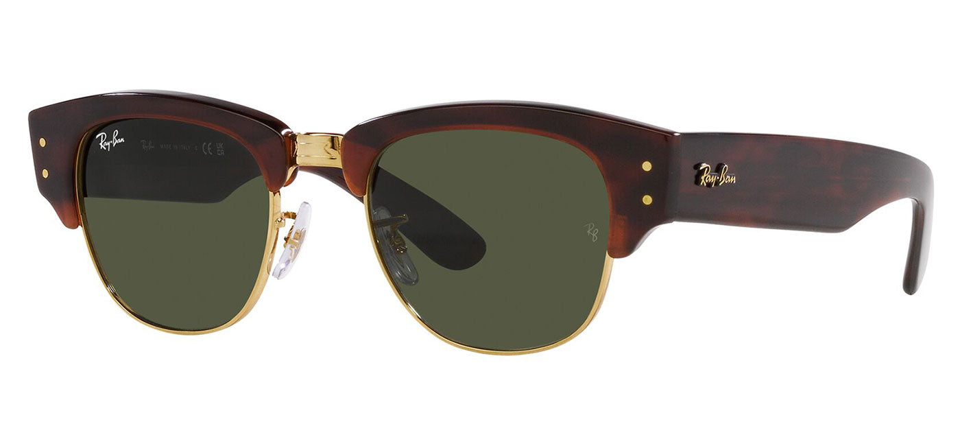Ray-Ban RB0316S Mega Clubmaster Sunglasses - Tortoise on Gold / Green Classic G-15