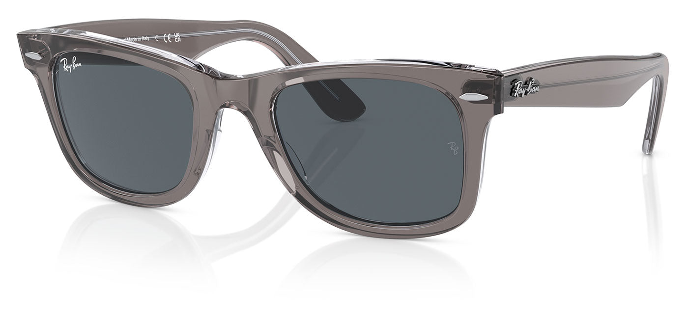 Ray-Ban RB2140 Original Wayfarer Sunglasses - Grey on Transparent / Blue