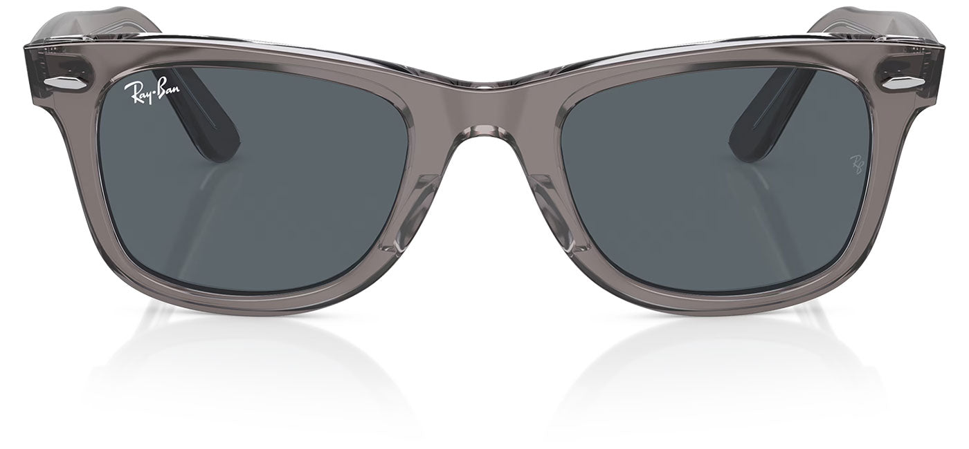 Ray-Ban RB2140 Original Wayfarer Sunglasses - Grey on Transparent / Blue