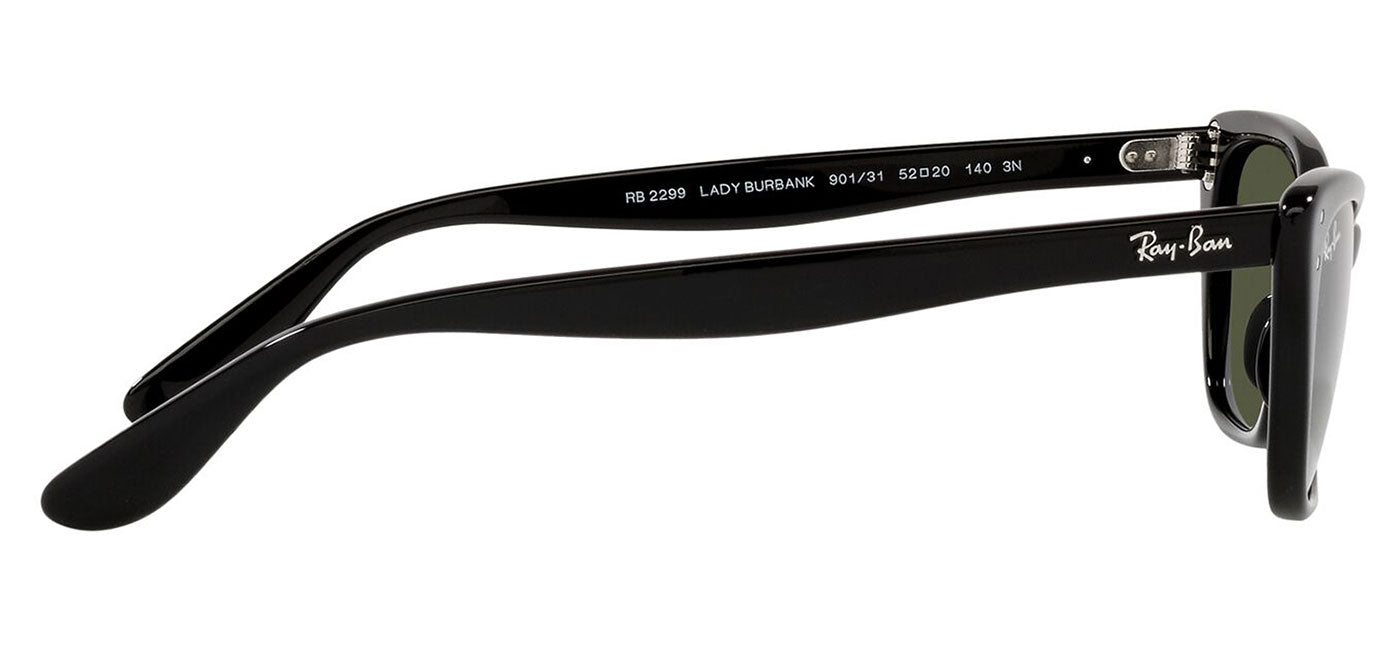 Ray-Ban RB2299 Lady Burbank Sunglasses - Black / Green