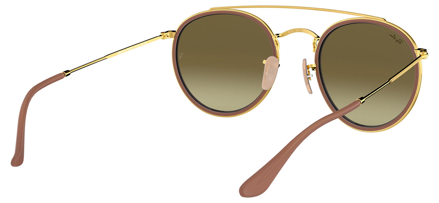 Ray-Ban RB3647N Round Double Bridge Sunglasses - Arista / Brown Gradient Mirror Pink