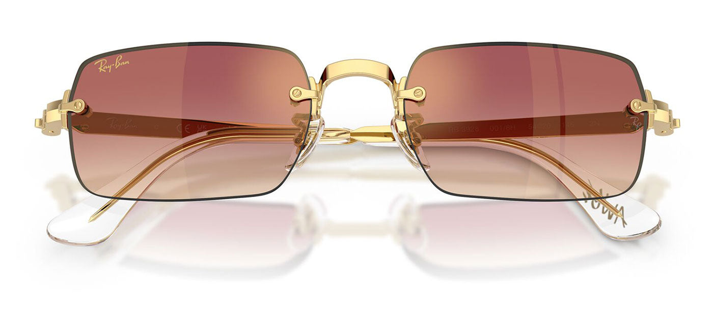 Ray-Ban RB3928 By A$AP Rocky Sunglasses - Arista Gold / Clear Gradient Dark Violet