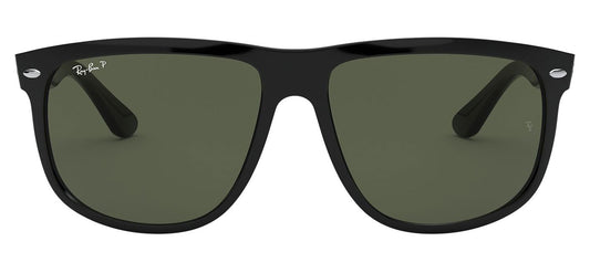 Ray-Ban RB4147 Boyfriend Sunglasses - Black / Green Polarised