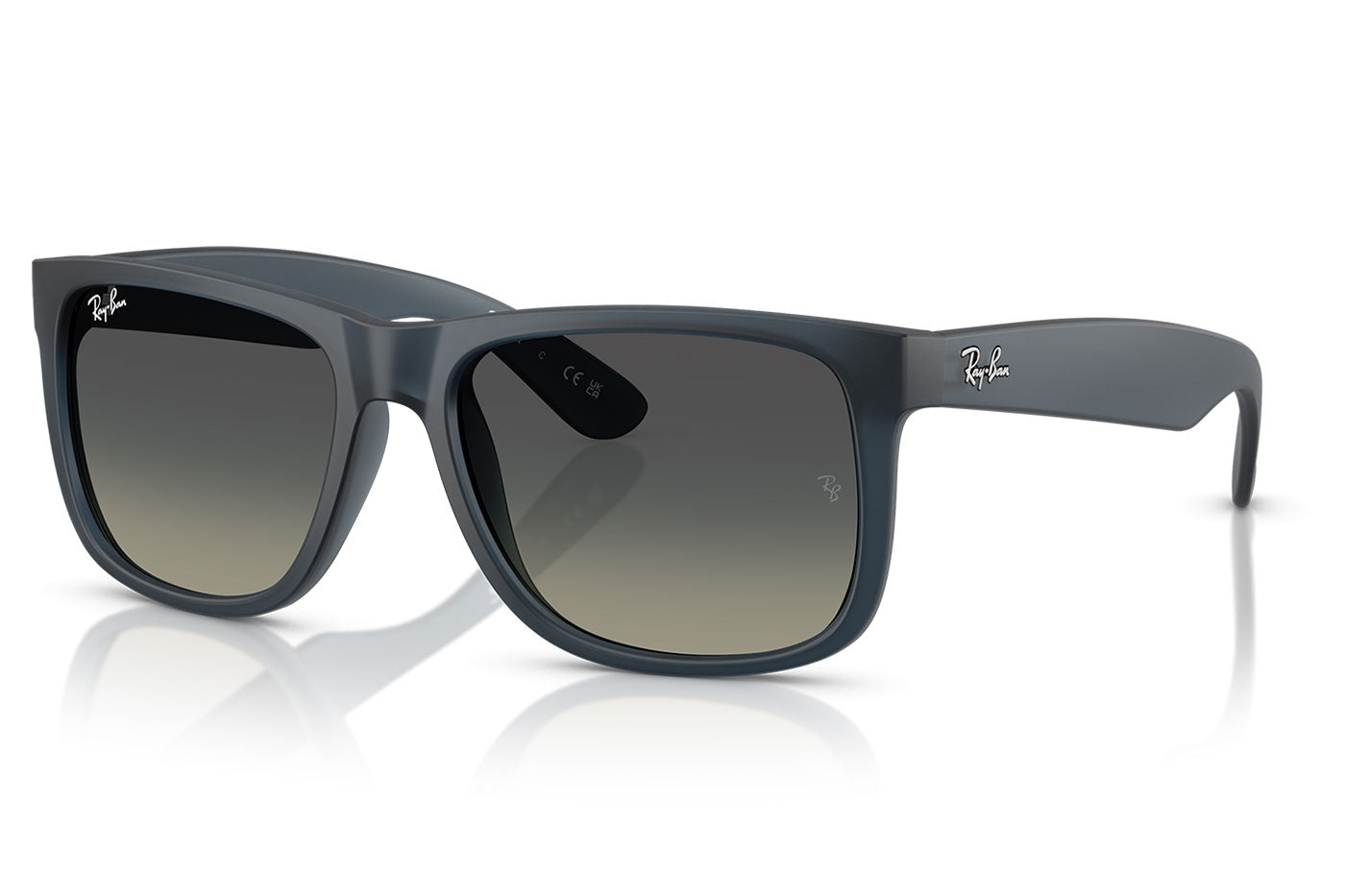 Ray-Ban RB4165 Justin Sunglasses - Rubber Blue / Gradient Grey
