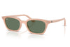 Ray-Ban RB4456 Zaya Sunglasses - Cloudy Natural Pink / Dark Green