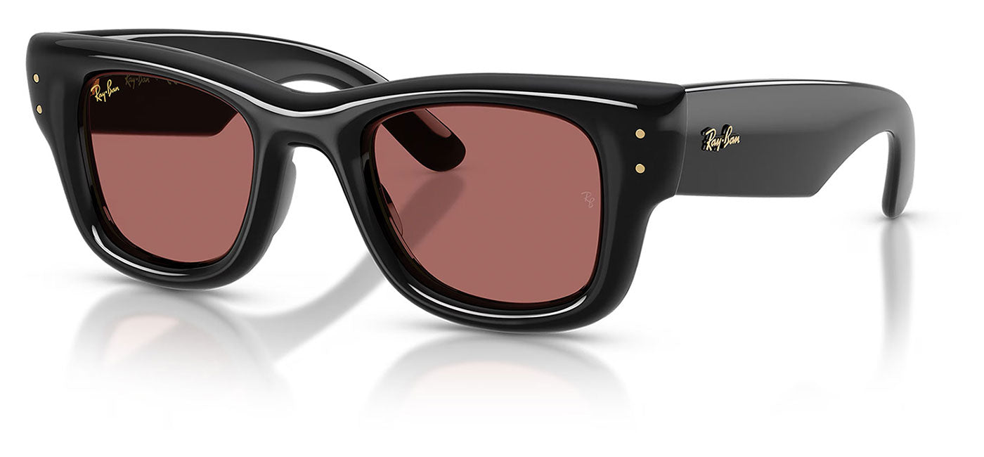 Ray-Ban RB4940 Wayfarer Puffer Sunglasses - Black / Dark Violet