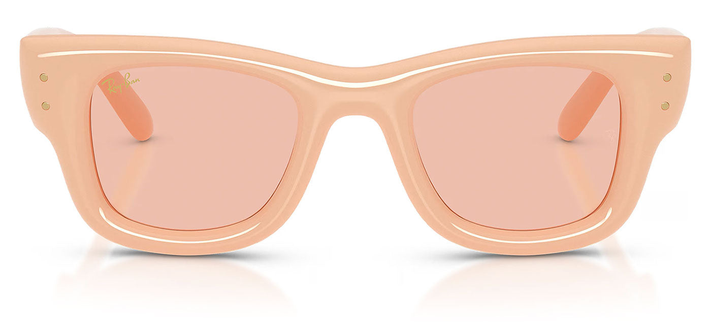Ray-Ban RB4940 Wayfarer Puffer Sunglasses - Solid Nude / Dark Pink