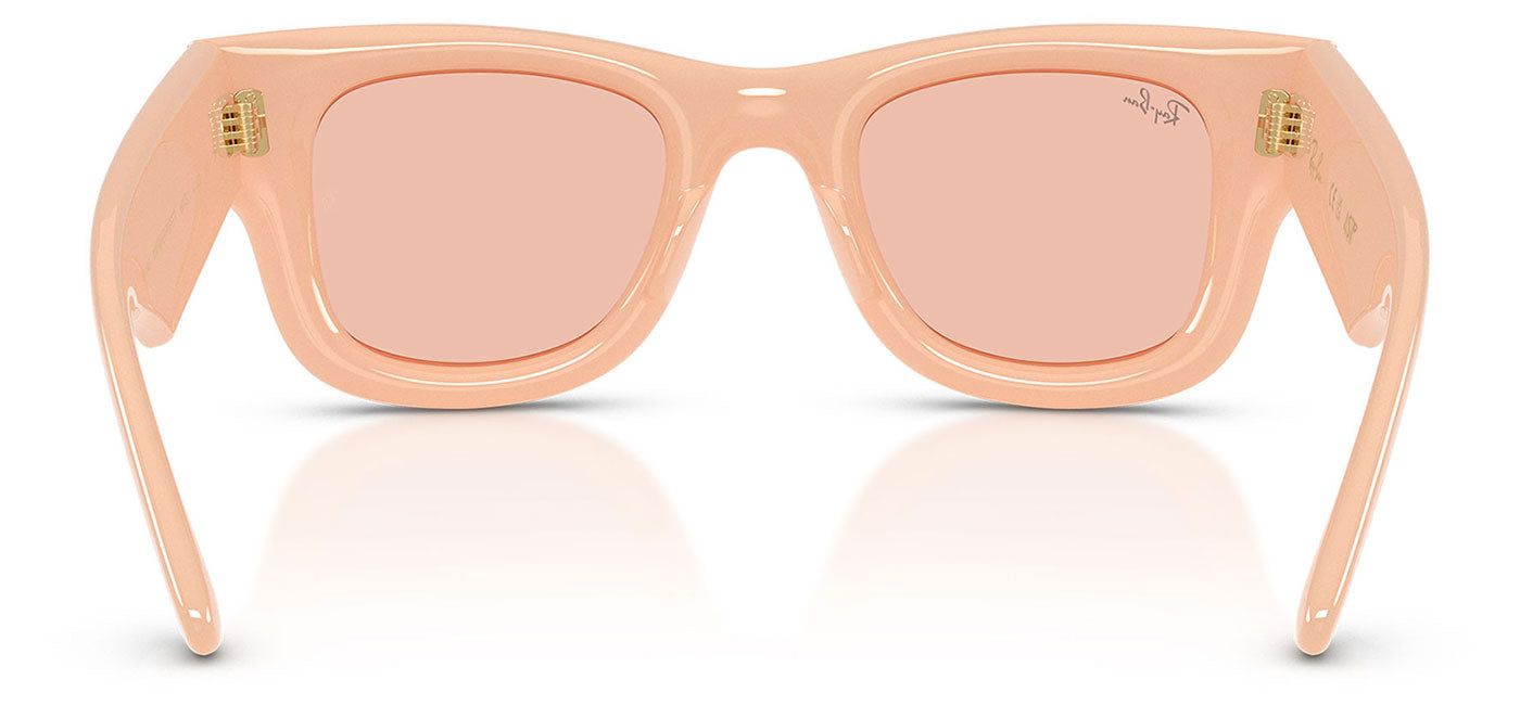 Ray-Ban RB4940 Wayfarer Puffer Sunglasses - Solid Nude / Dark Pink