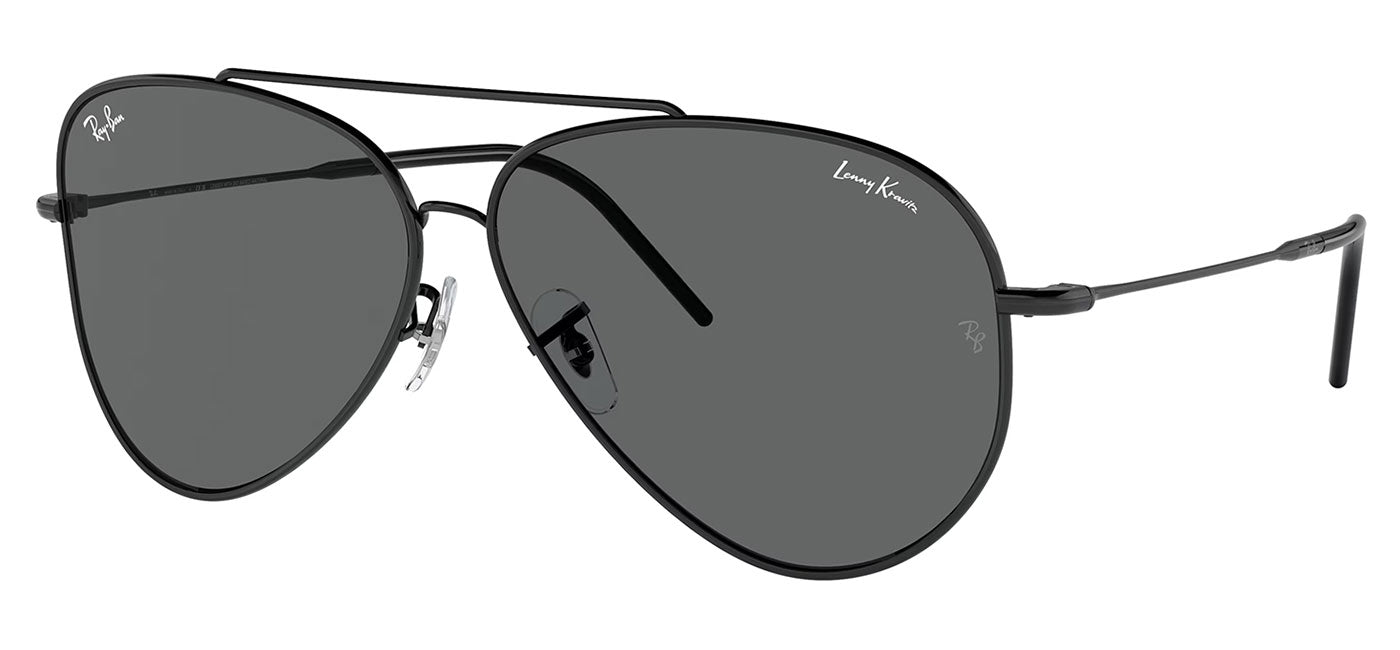 Ray-Ban RBR0101S Aviator Reverse Sunglasses - Black / Dark Grey