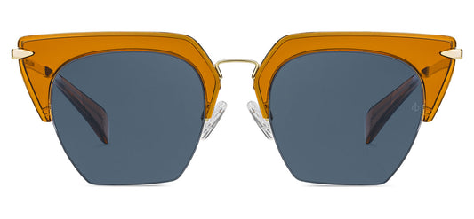 Rag & Bone Del Rey Sunglasses - Orange & Gold / Blue Avio