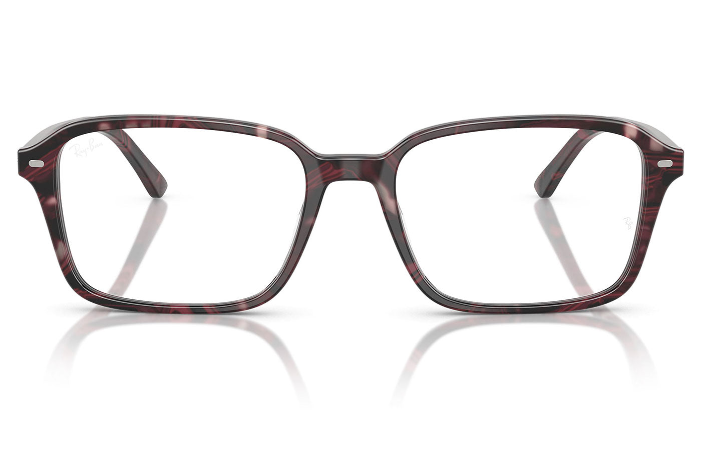 Ray-Ban RX5431 Raimond Glasses - Transparent Fantasy Violet & Red