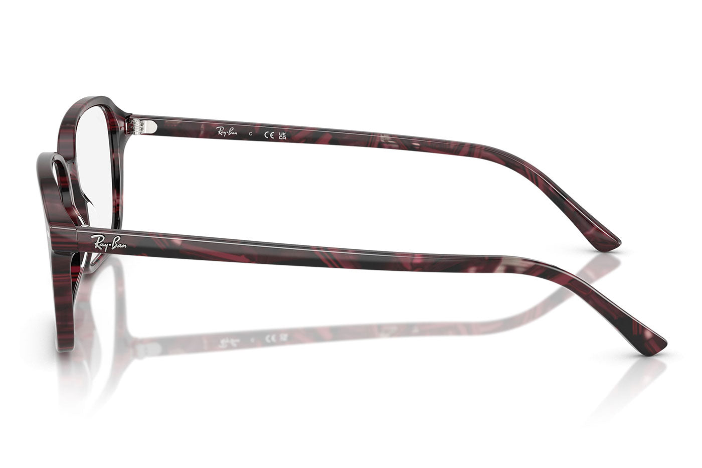 Ray-Ban RX5431 Raimond Glasses - Transparent Fantasy Violet & Red