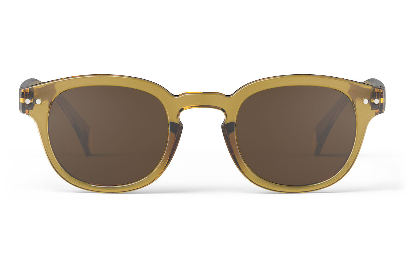 IZIPIZI #C Sunglasses - Golden Green / Brown