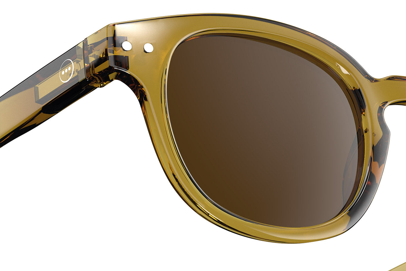 IZIPIZI #C Sunglasses - Golden Green / Brown