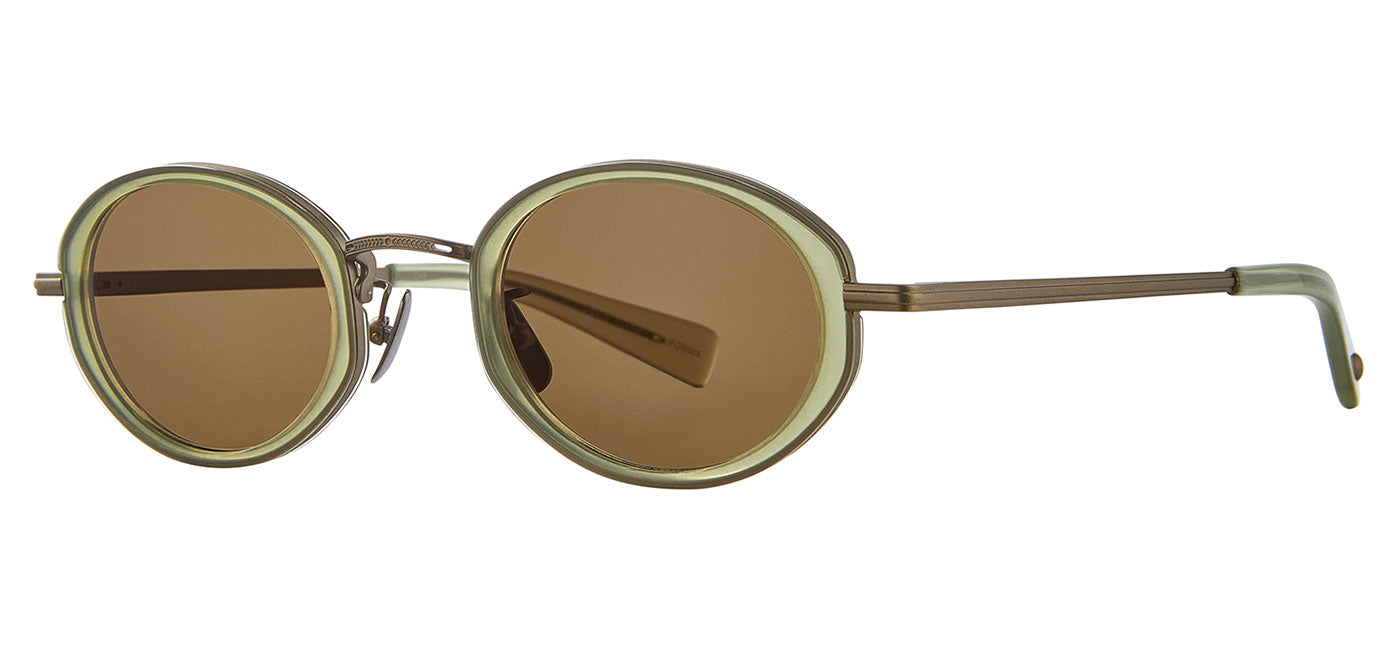 Garrett Leight Alper Sunglasses - Sea Glass-Antique Gold / Cider