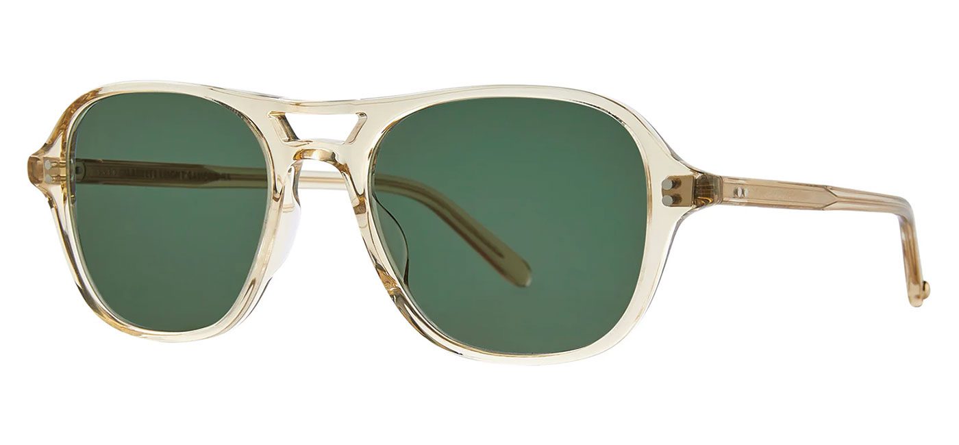 Garrett Leight Doc Sunglasses  - Champagne / Semi-Flat Emerald