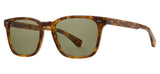 Garrett Leight Earvin Sunglasses  - Hazel Tortoise / Green