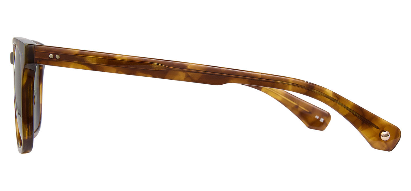 Garrett Leight Earvin Sunglasses  - Hazel Tortoise / Green