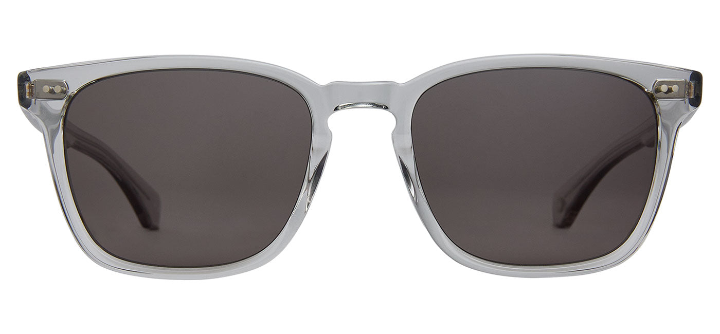 Garrett Leight Earvin Sunglasses  - Crystal Light Grey / Midnight Grey Polarised